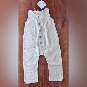 NWT cotton linen blend 2/3T romper